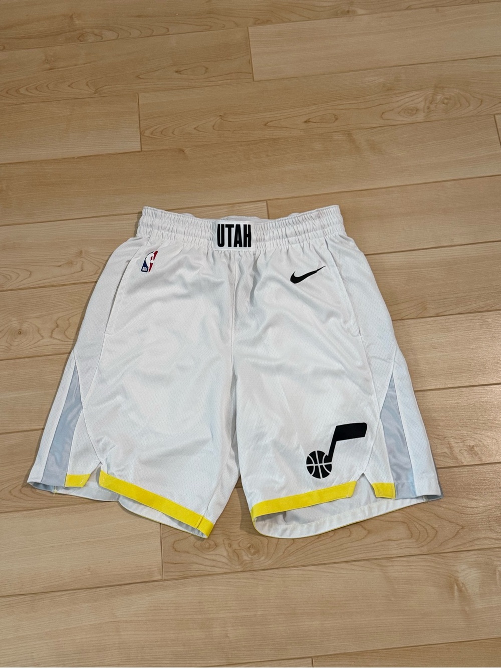 Nike Utah Jazz White Basketball Shorts